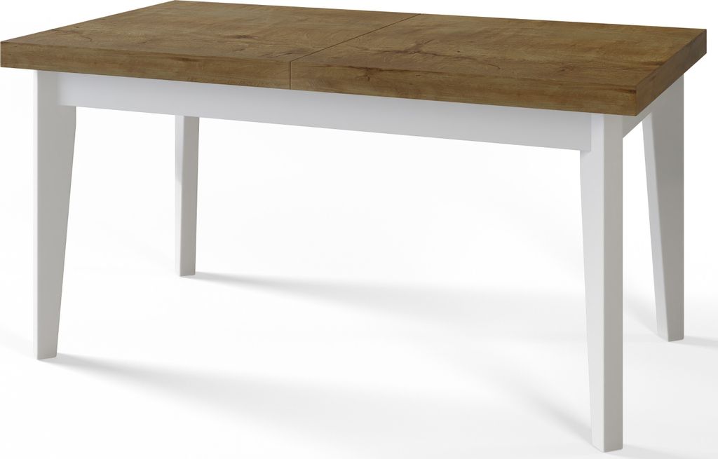Esstisch 200 cm / 300 cm, Ausziehbarer Tisch, Küchentisch, Esszimmer Tisch, Wohnzimmertisch, Zimmertisch, Moderner Tisch, Loft Tisch, Weiße Beine...