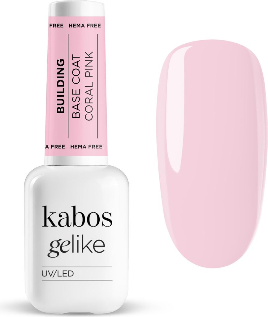 Kabos Gelike Building Base Coat Coral Pink 10ml Produktbild 