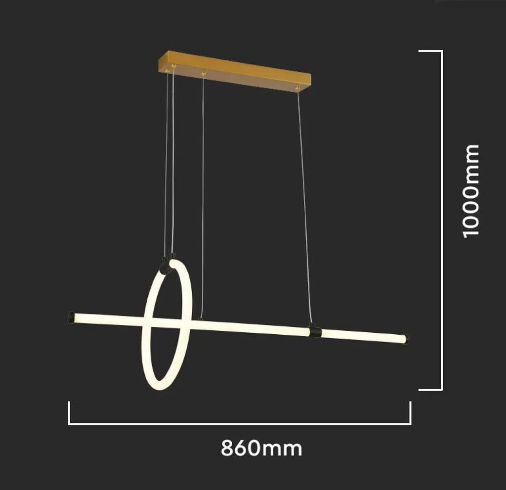 Luminaire LED noir 3000K géométrique avec éclairage blanc chaud doux - 7