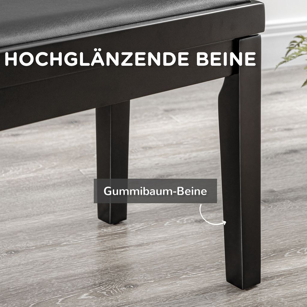 HOMCOM Stołek do pianina Ławka do pianina z regulacją Zdjęcie produktu 6