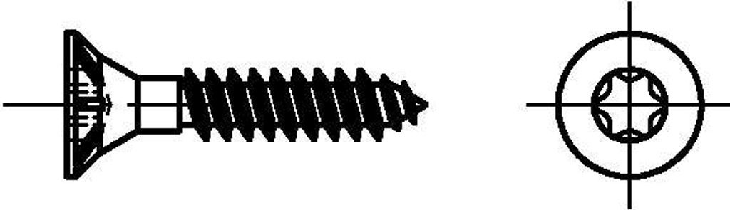 Spanplattenschraube Dresselhaus JD-79 mit Torx Antrieb gelb verzinkt 4,5 x 25 mm 1000 Stück