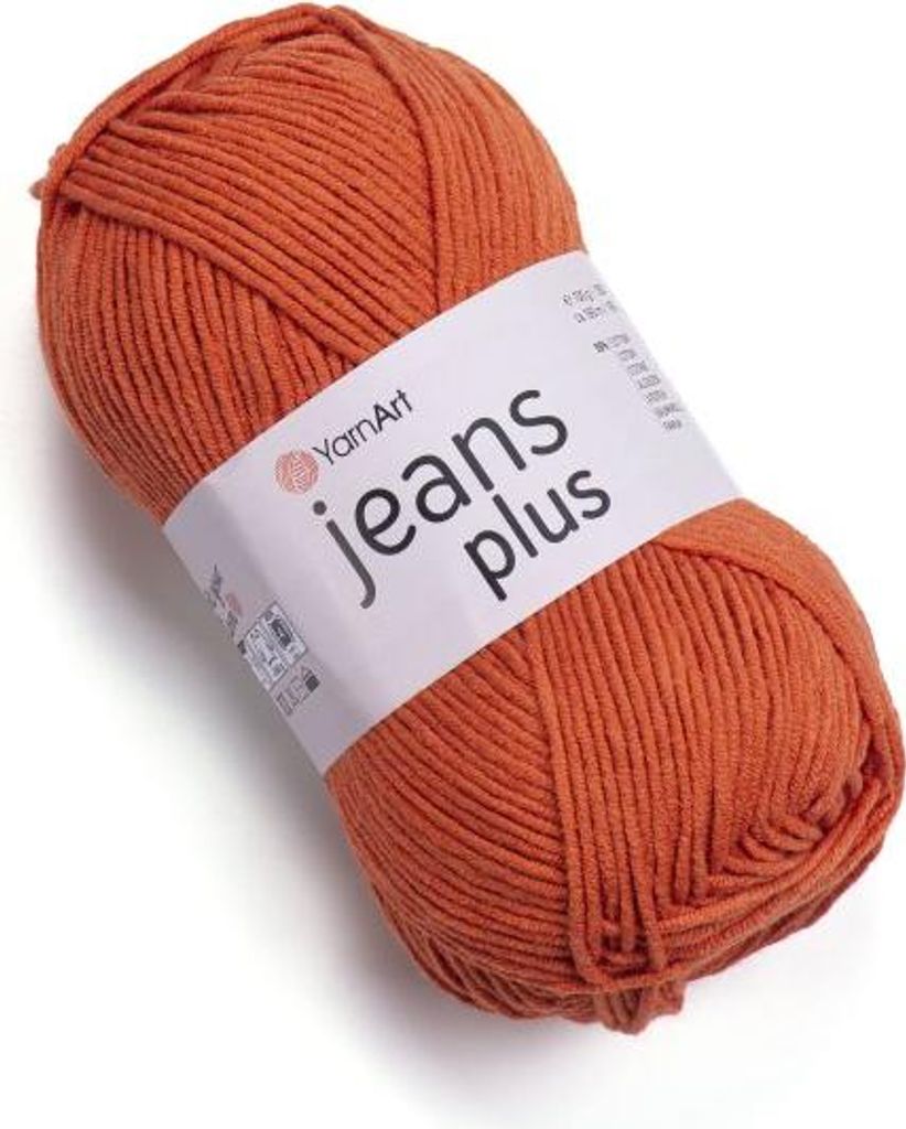 YarnArt Jeans Plus Garn 100g, 160m, Koniak, 55% Baumwolle, 45%.Polyacryl, Worsted