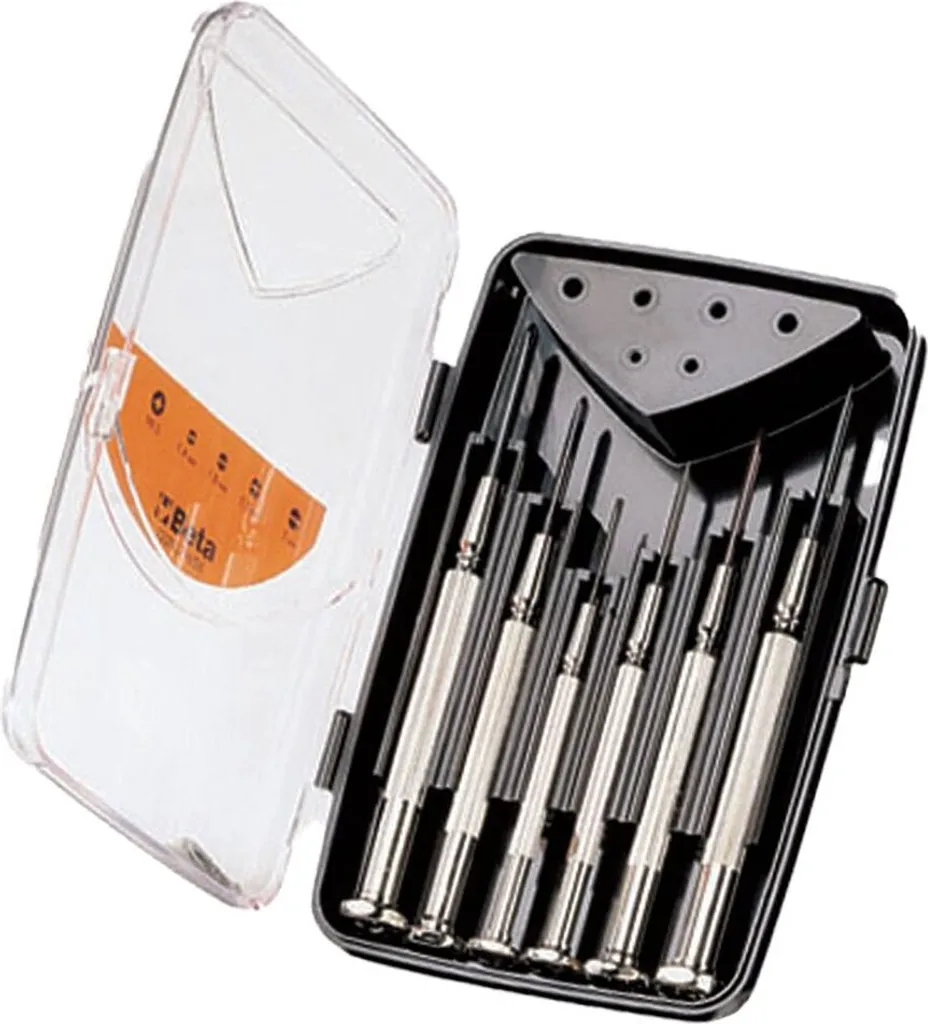 Coffret Micro-tournevis Beta Transparent avec Embouts Ph0 et Plats