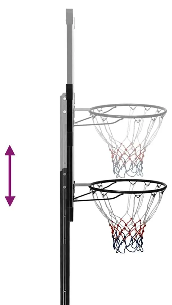 Panier de basket extérieur pour jardin avec pied ajustable vidaXL