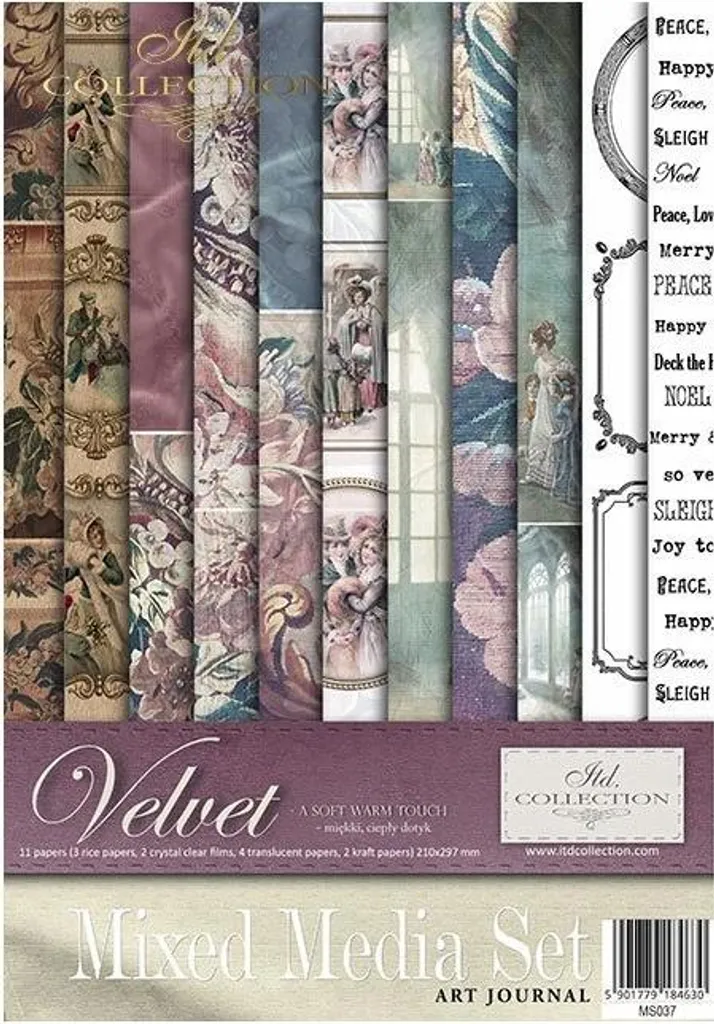 Papier de création effet velours MS037 kit créatif toucher chaud DIY