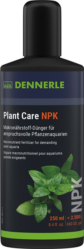 Dennerle Plant Care NPK, 250 ml - Makronährstoff-Dünger für anspruchsvolle Pflanzenaquarien