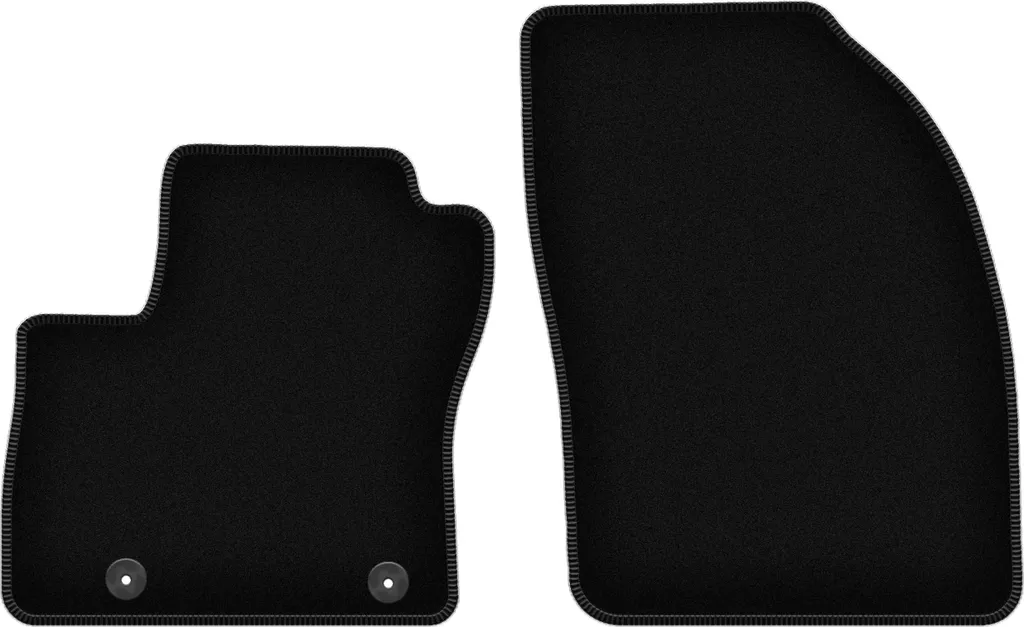 Wielganizator Tappetini anteriori in velluto per Ford C-MAX MK1 (2003-2010, minivan) neri, set 2 pz, con fissaggi - 1
