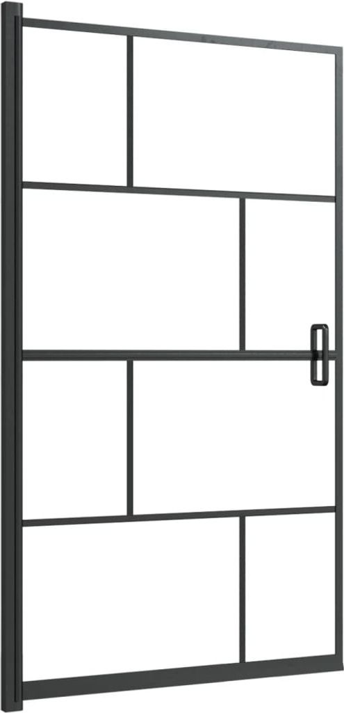 vidaXL Cabine de douche ESG 80x140 cm noir Image du produit 