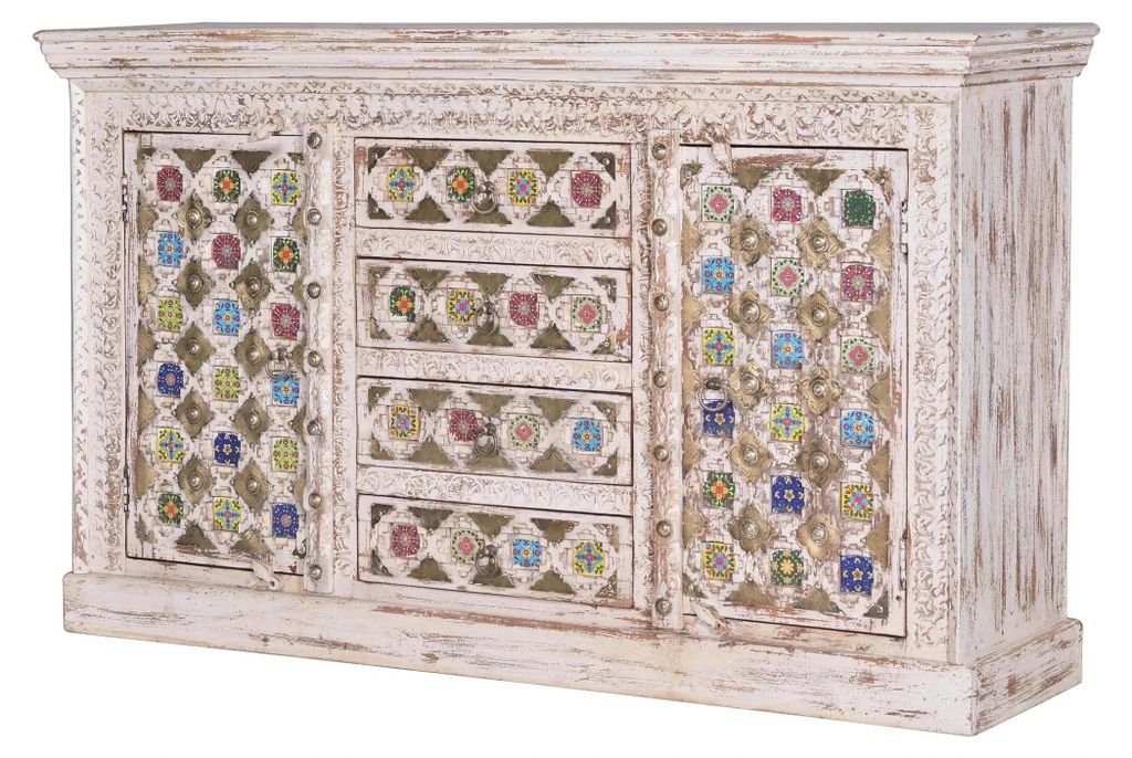 Bakhra Sideboard aus Mangoholz, 90 cm x 150 cm x 40 cm Giner y Colomer