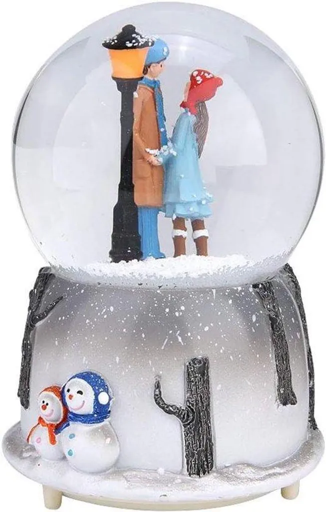 Boule à neige de Noël avec éclairage LED blanc chaud décorative