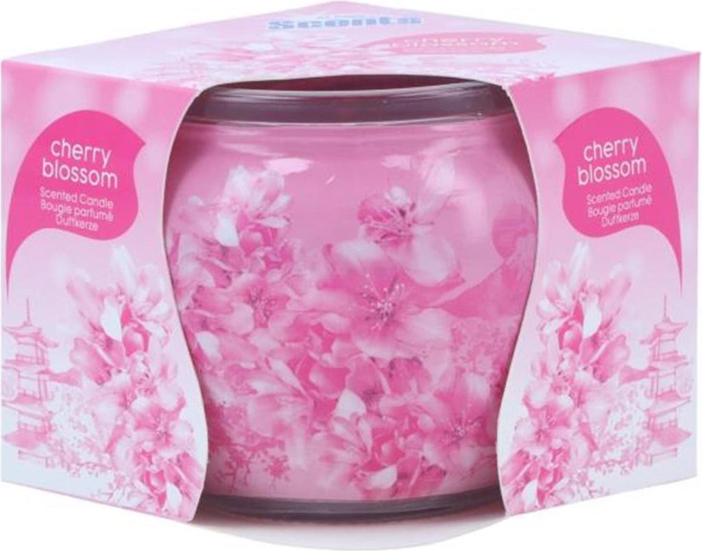 Zu Hause riecht die Duftkerze Kirschblüte