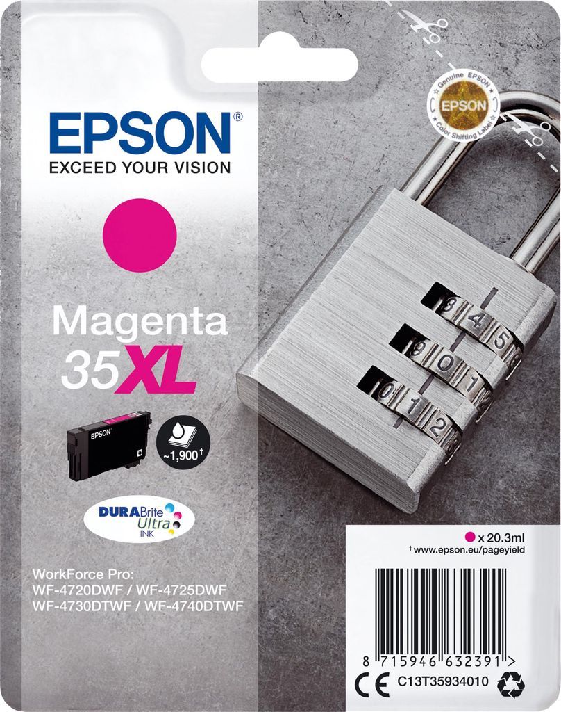 Epson Tintenpatrone magenta DURABrite Ultra Ink 35 XL T Produktbild 