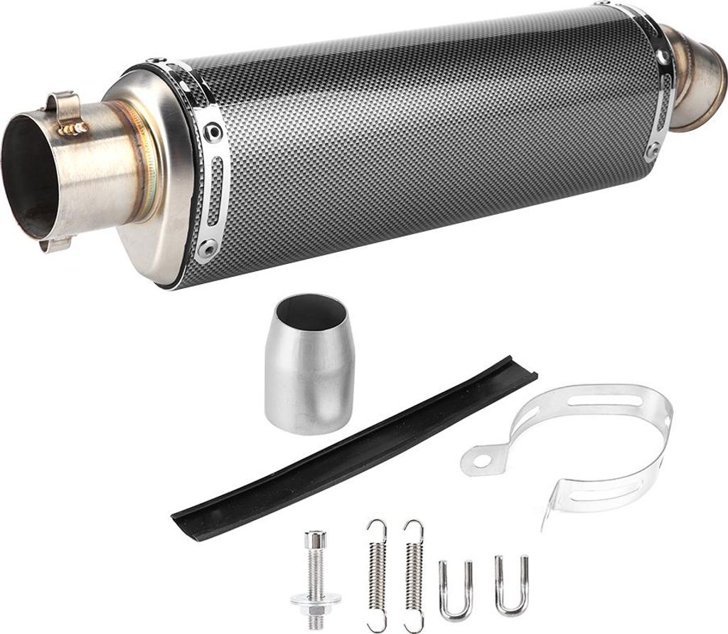 51 mm/2in Universal Motorcycle Scooter Auspuffrohr Carbonfaser Textur für Yamaha R3 R6 R15