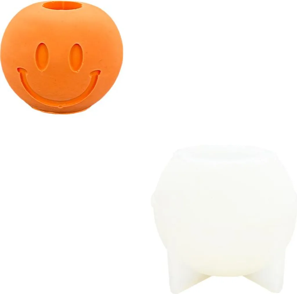 Moule silicone flexible Smiley pour Jesmonite et bougies artisanales 7,5cm