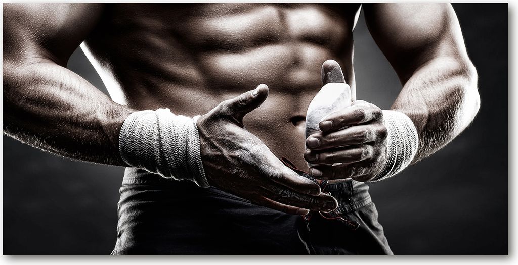 Tulup Küchenrückwand Spritzschutz aus Glas -100x50 -Spritzschutz auf gehärtetes GlasDeko Sport Bodybuilding