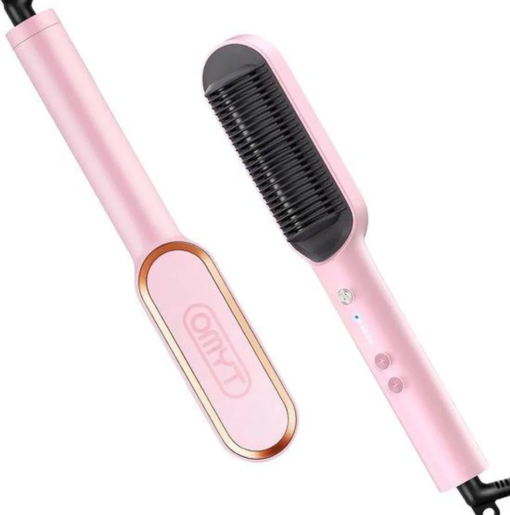Brosse lissante avec fer à lisser intégré chauffe rapide en 20s
