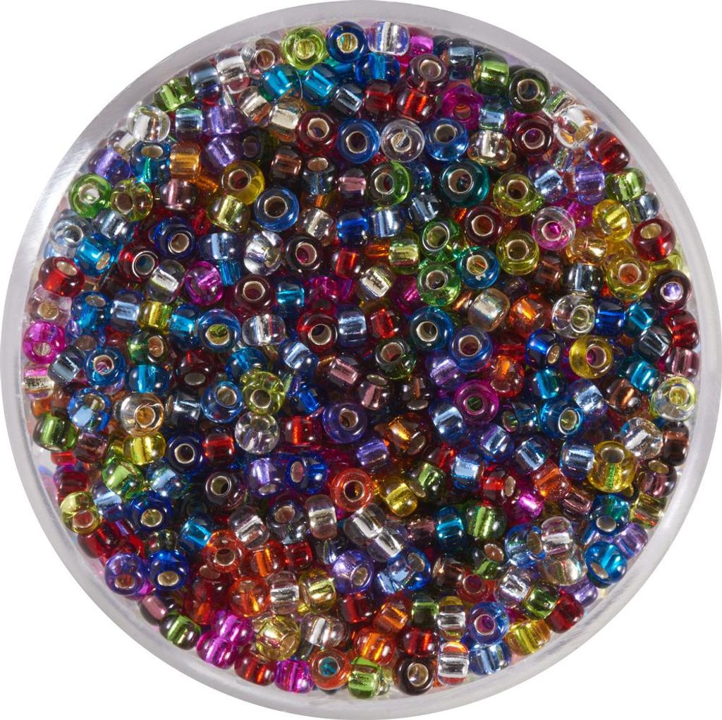 Miyuki-Rocailles, 2,2mm, 12g silverlined-Mix