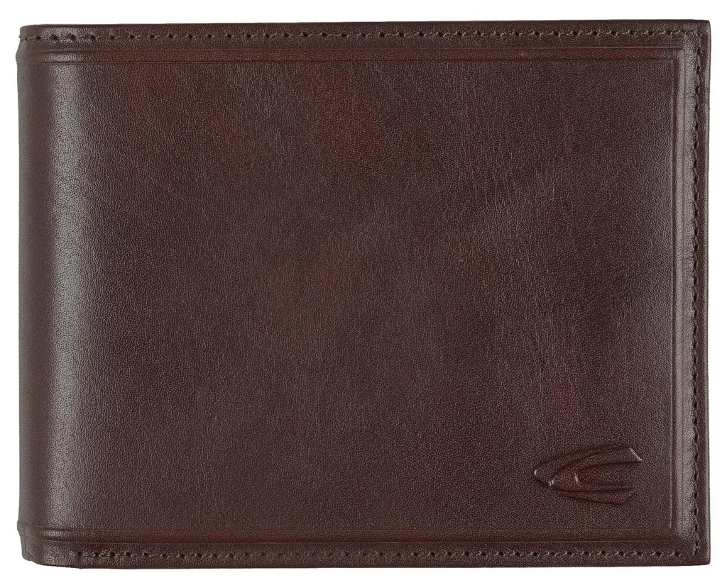 Portefeuille camel active Wood en cuir marron avec range-monnaie