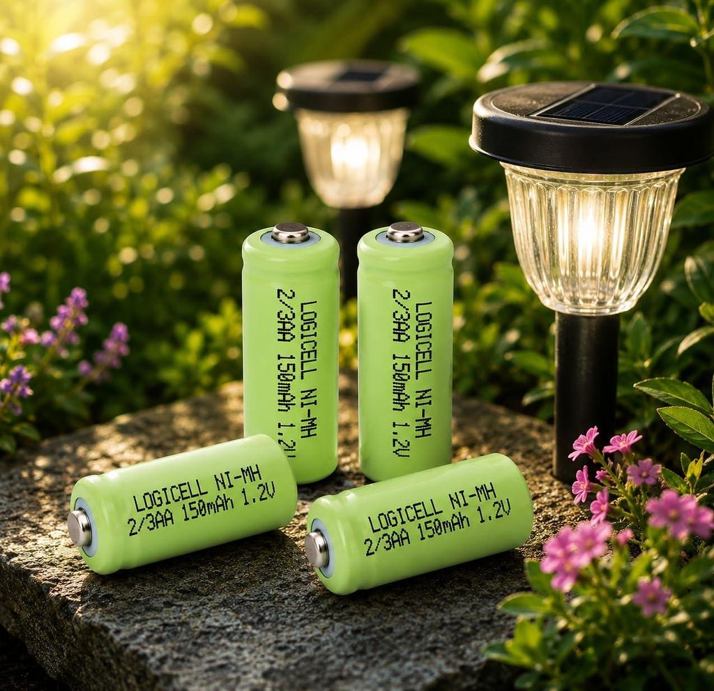4 Stück LogiCell Wiederaufladbare 2/3AA Ni-MH-Akku 150mAh, Produktbild 