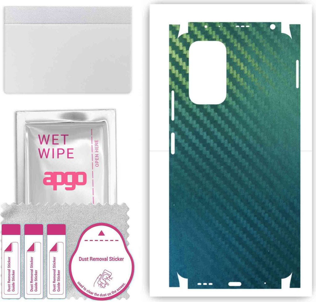 apgo Rückseite + Seiten Schutzfolie, Skin, kompatibel mit Xiaomi Redmi Note 10 Pro Max, Hinten Displayschutzfolie aus Vinylfolie, kratzfest, einfa...