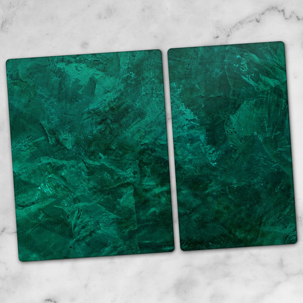 Glas-Herdabdeckplatten Glaskeramikkochfeld-Abdeckung Spritzschutz Glas 70x52 cm Marmor Farbe
