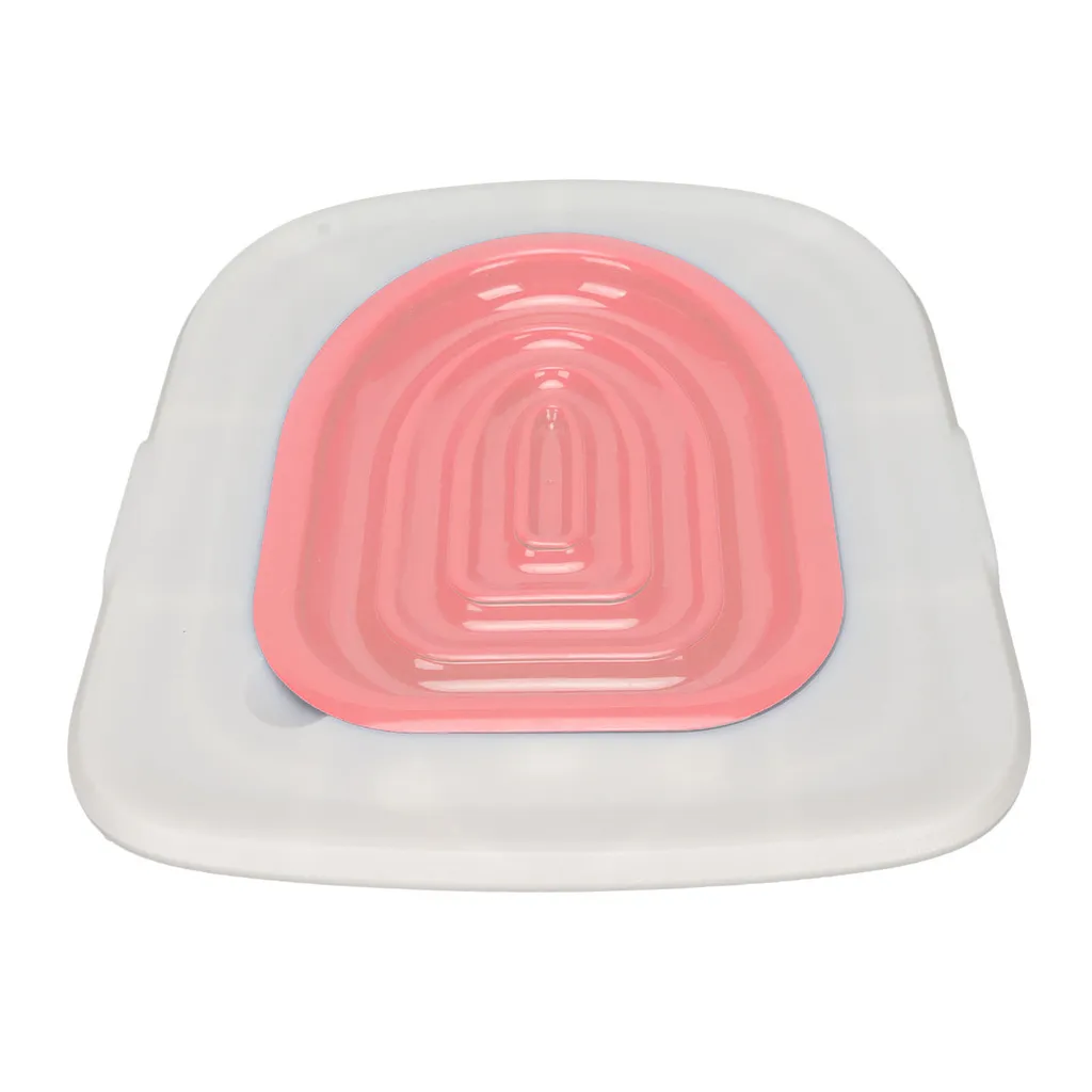 Trainer WC Gatto Riutilizzabile | Kit Sostenibile Bianco e Rosa 40cm - 6