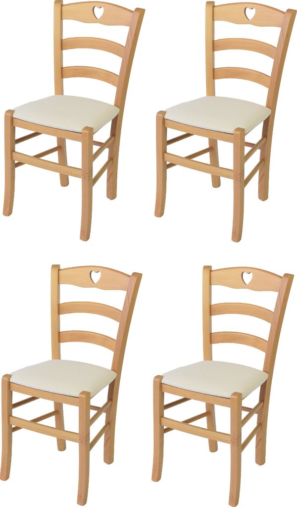 t m c s Tommychairs - 4er Set Stühle CUORE für Küche und Produktbild 