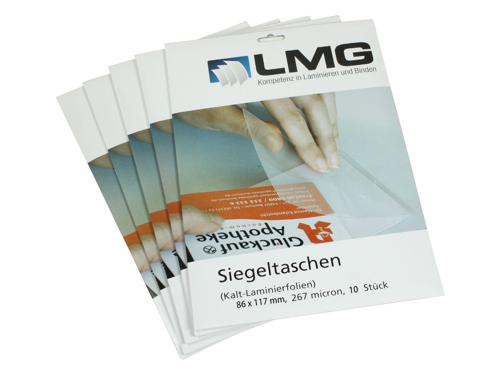 Laminierfolien 86 x 117 mm, 2 x 300 mic, glänzend, zum Produktbild 