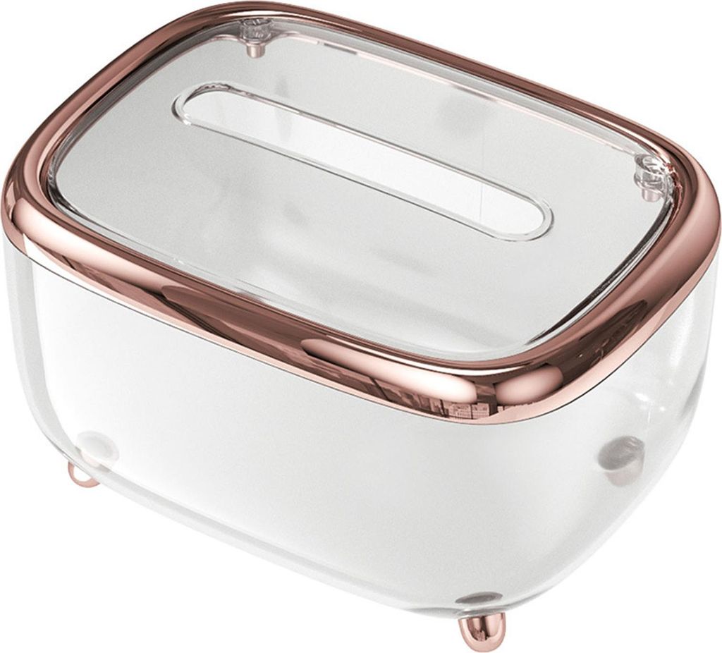 Transparente Serviettenbox, schlichte und kreative Aufbewahrungsbox mit festem Deckel, Papierorganizer