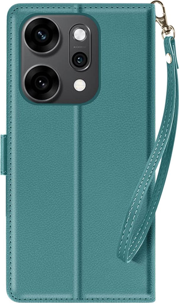 Avizar, Oppo Reno 14 / 14F / 14 FS Etui Wallet mit Handschlaufe, Türkis