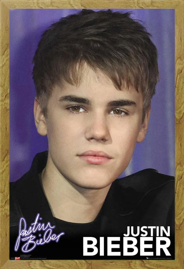 Justin Bieber Poster Pin-Up con Cornice Rovere Shinsuke Maxi 61x91,5