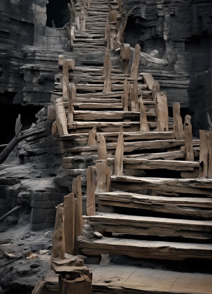 Plakat 20,5x28,4cm Treppe ins Unbekannte