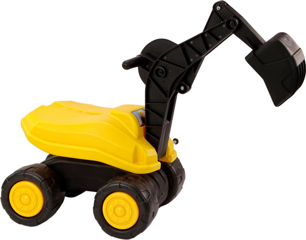 Leantoys Du?a Koparka ?ó?ta ?y?ka Ruchoma Obrót 360* Je?dzik Budowlany