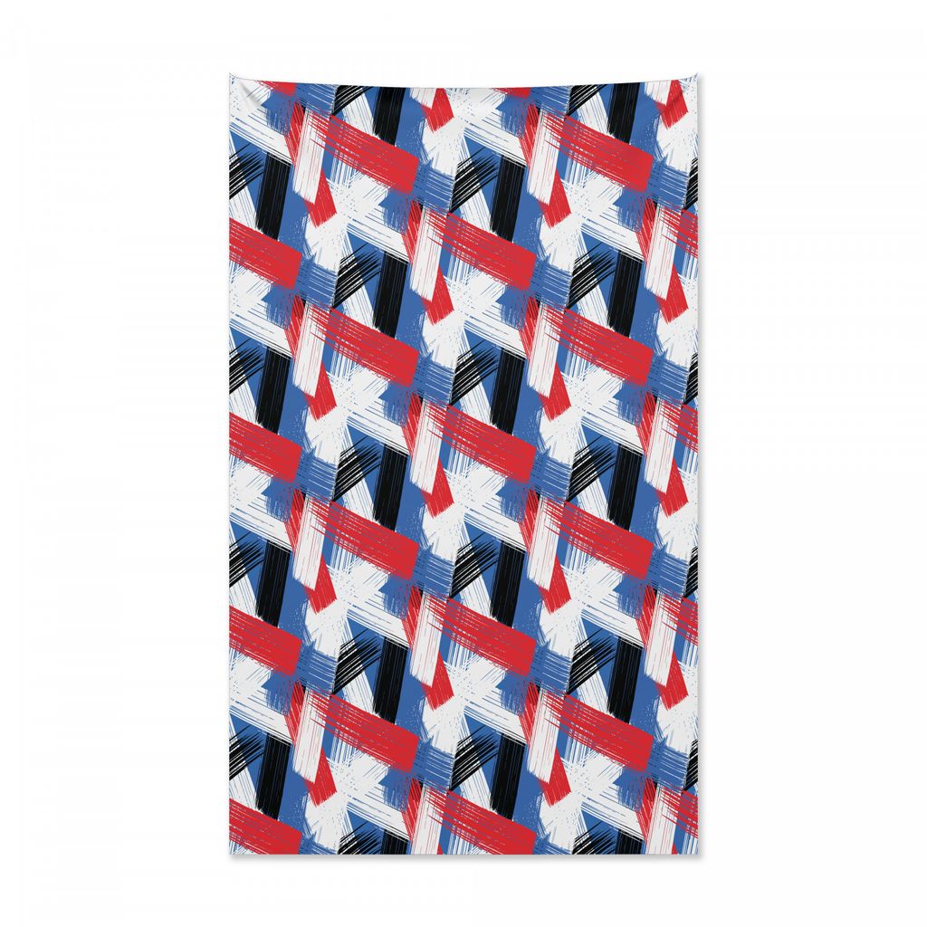 Abakuhaus Abstrakt Wandteppich und Tagesdecke, Geometrisches Grunge-Motiv aus Weiches Mikrofaser Stoff Kein Verblassen Klare Farben Waschbar, 140 x...