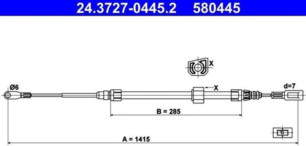 Câble de frein de stationnement pour Mercedes Sprinter W901 W902 W903 ATE