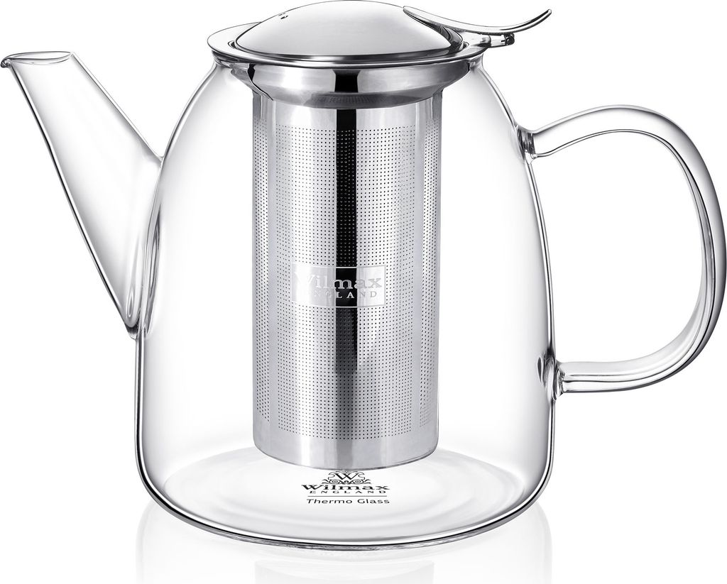 Wilmax Teekanne 1450 ml mit Edelstahlfilter Transparent aus Produktbild 