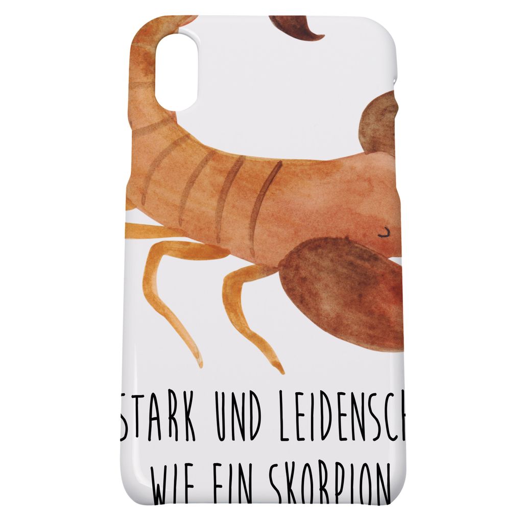 Mr. & Mrs. Panda Iphone 10 Handyhülle Sternzeichen Skorpion - Weiß - Geschenk, Skorpione, Geburtstag Oktober, Hülle, November, Cover, X, Handy