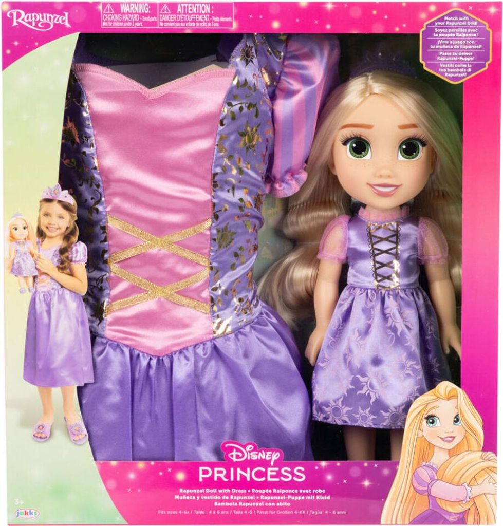 Jakks Pacific Disney Rapunzel panenka + kostým 38 cm růžová Obrázek produktu 