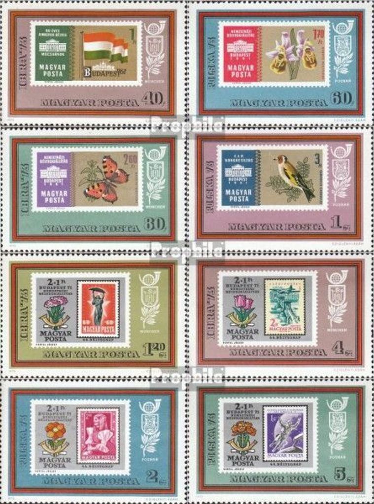 Briefmarken Ungarn 1973 Mi 2865A-2872A (kompl.Ausg.) gestempelt Internationale Briefmarkenausstellung IBRA