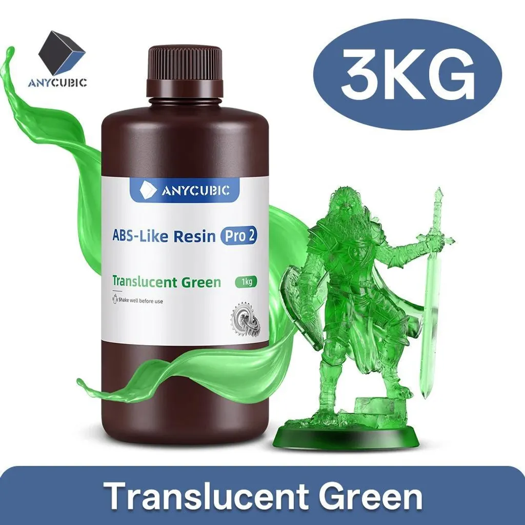 Résine 3D Haute Précision Pro 2 Verte 405nm - Résistance Type ABS 3 g