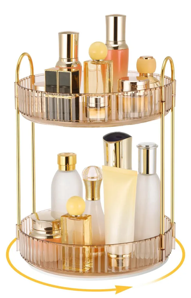 Organiseur Cosmétique pour Coiffeuse et Salle de Bains - Pivotant 360°