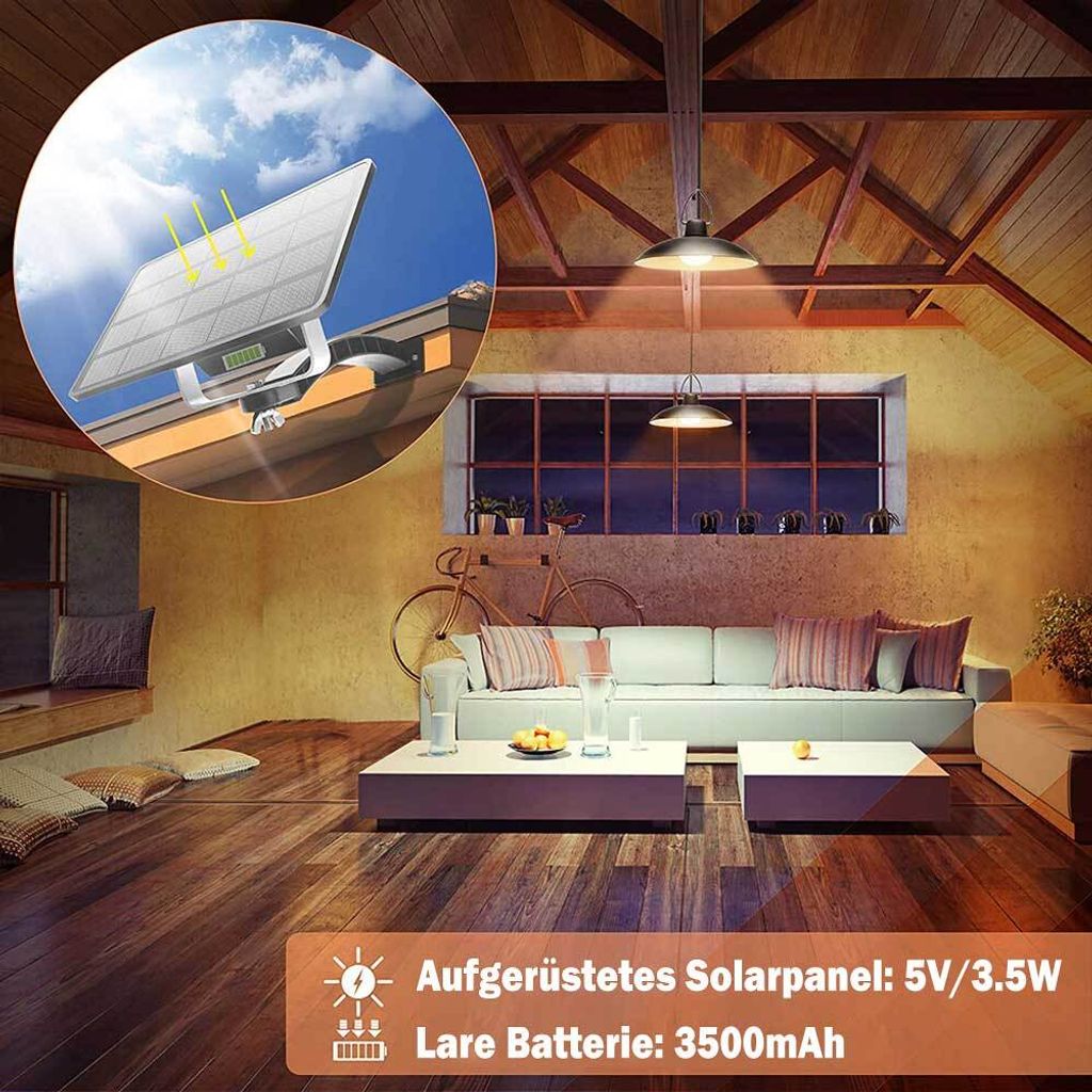 warmweiß-1 Solarpanel auf 2 Lampe-DDP LED Solar Produktbild 10