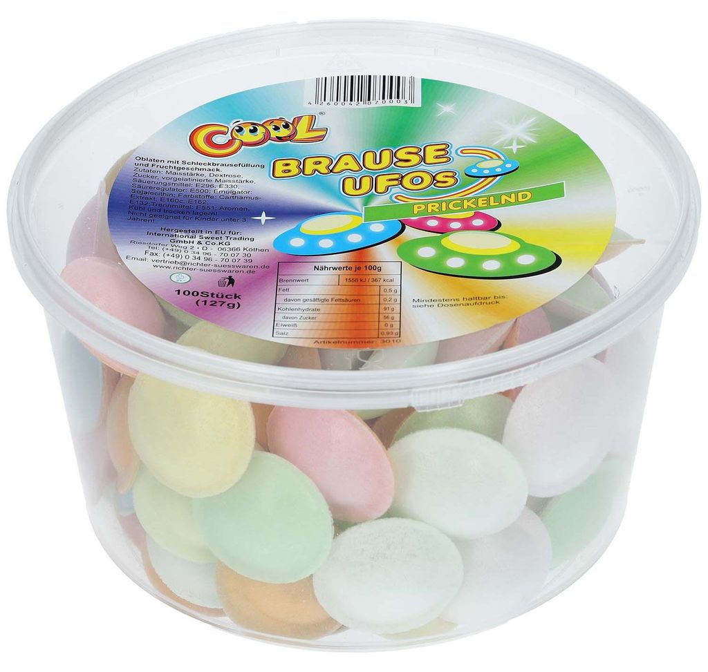 Mini wafer Ufo frizzanti con ripieno di sorbetto 100 pezzi Immagine del prodotto 