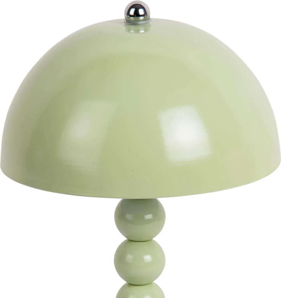 Lampe de table en verre texturé vert BUBBLES Ø16cm | Ambiance rétro chic - 2
