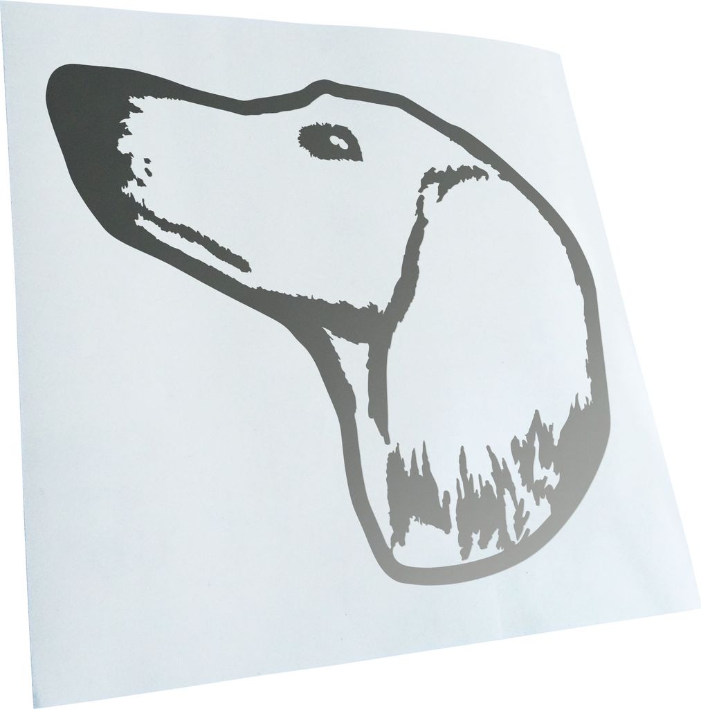 Kiwistar - Autoaufkleber - Saluki Hund - Silber - 50x45cm - Aufkleber für Auto, Laptop, Fahrrad, LKW, Motorrad mehrfarbig JDM Decal Racing