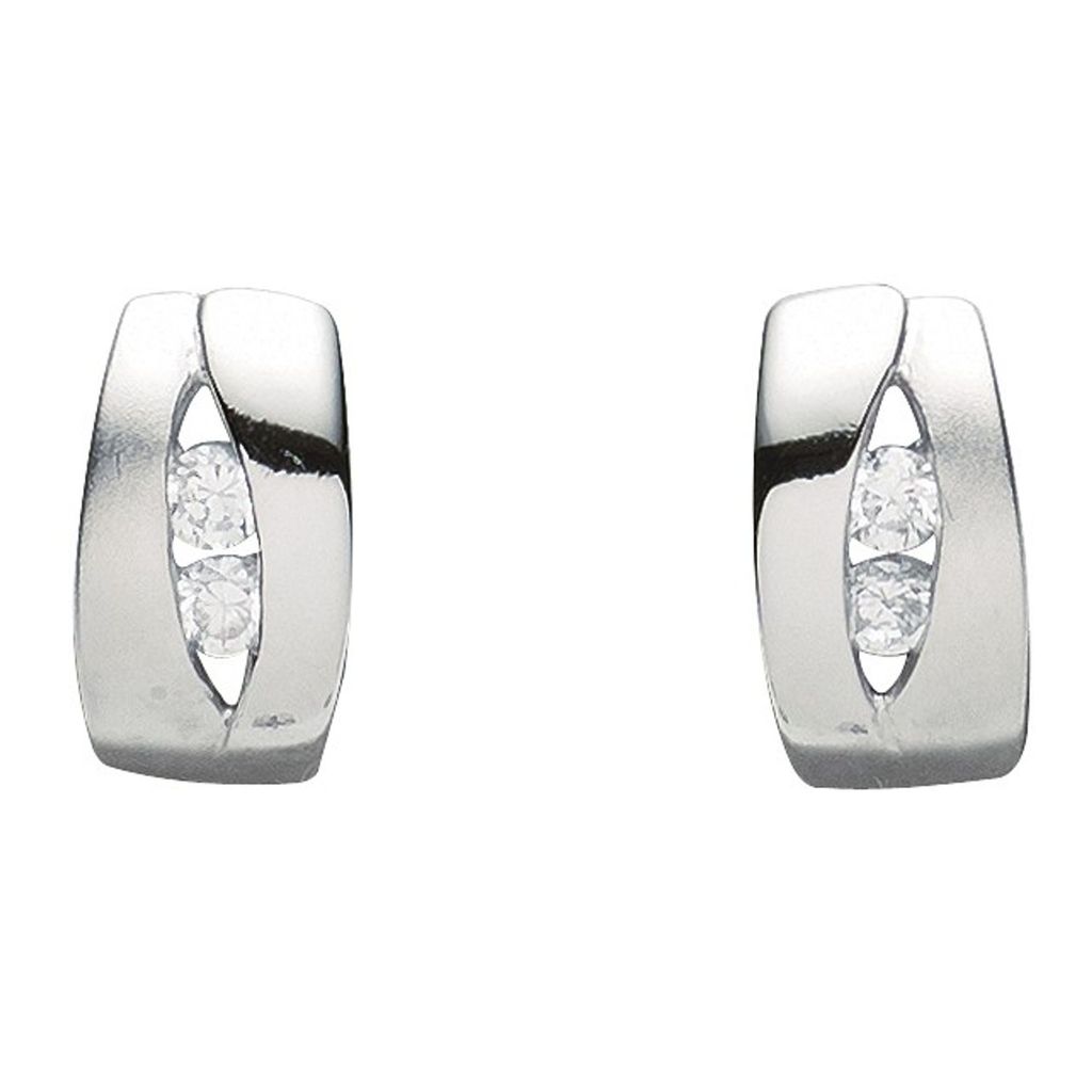 Miamar 05.2050 Damen Creolen Silber Zirkonia weiß Produktbild 