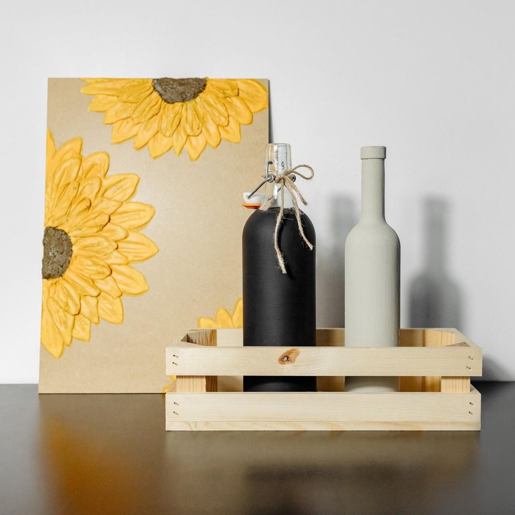 Creative Deco Holzkiste Natur Weinkiste Holz - 34 x 14 x 9 cm - Obstkiste Kiste