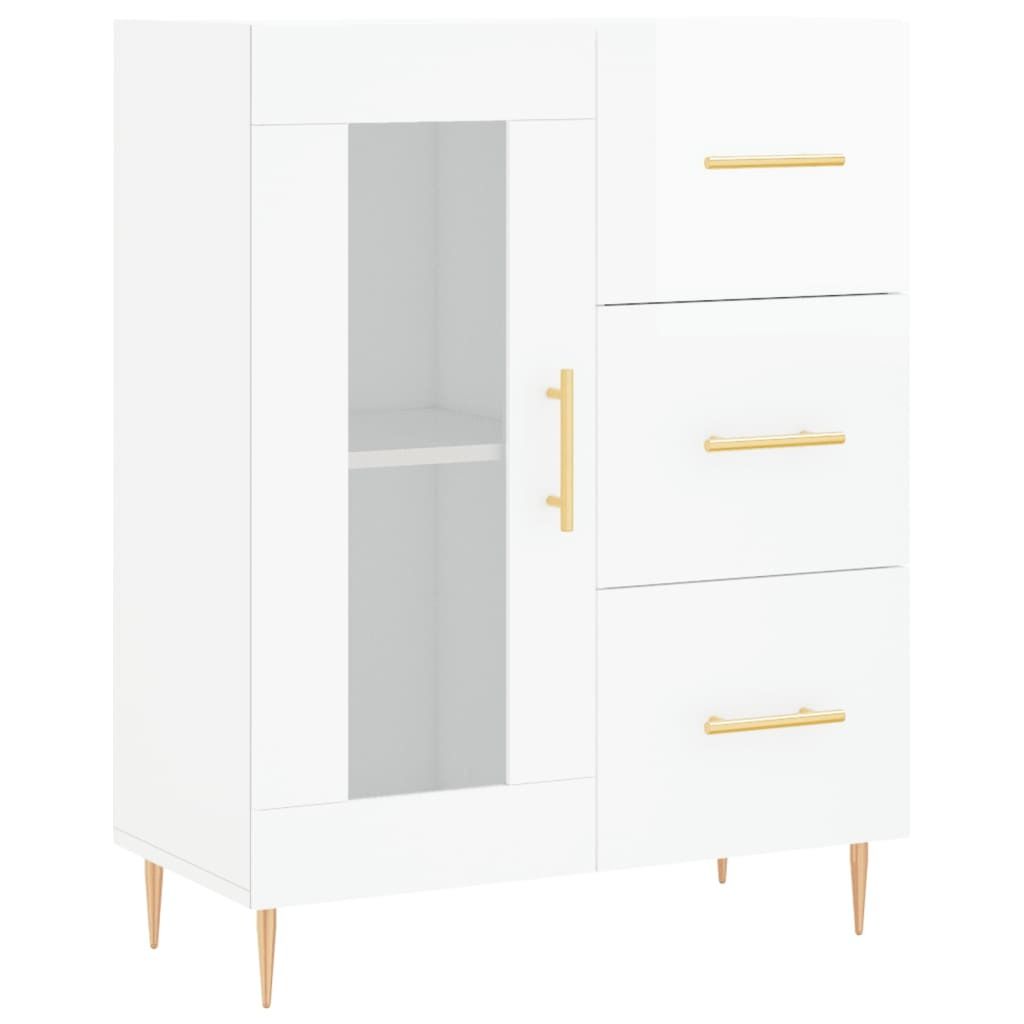 Sideboard Hochglanz-Weiß 69,5x34x90 cm Holzwerkstoff