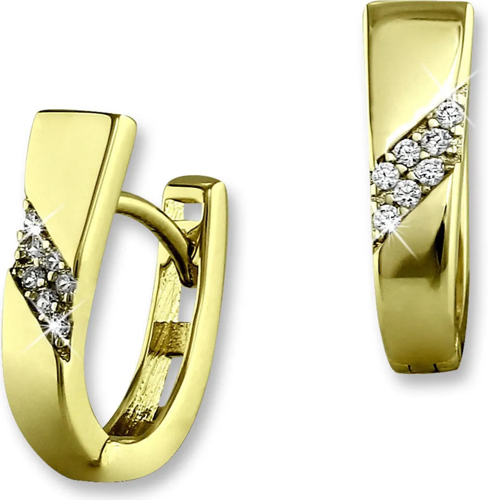 Boucles d'oreilles Créoles Trapèze GoldDream GDO534WY en Or Jaune 333