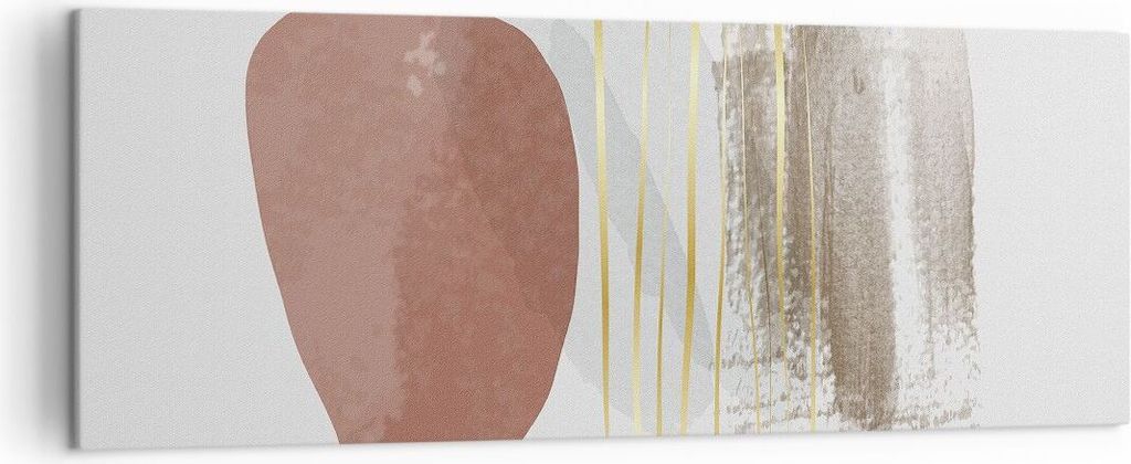 Bild auf Leinwand - Leinwandbild - Einteilig - Abstraktion Boho Stück - 140x50cm - Wand Bild - Wanddeko - Wandbilder - Leinwanddruck - Bilder - Wa...